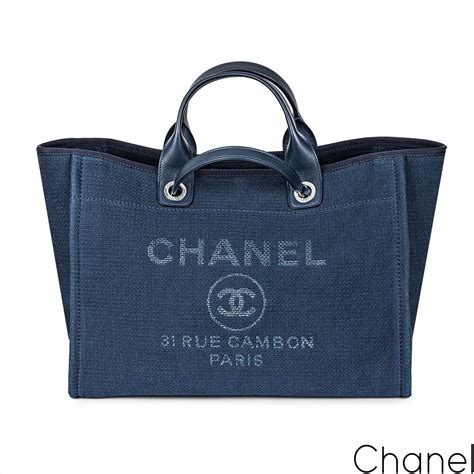 shoppers chanel bleu|authentic chanel shopping bag.